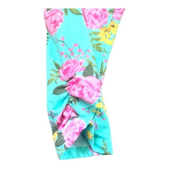 Bundles baby Place pull-on Floral Print Leggings elastic waist blue Girl 6-9 Mo - Picture 2 of 9
